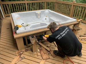 Hot tub removal